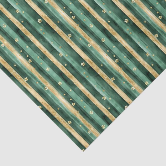 Green Gold Shamrock St. Patrick's Day 薄葉紙 (詳細)