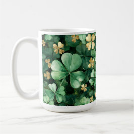 Green Gold Shamrocks St. Patrick's Day   コーヒーマグカップ