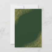 Green & Gold Spark Wedding RSVP Card (裏面)