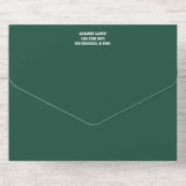 Green Gold String Lights Photo Milestone Birthday オールインワン招待状 (背面)