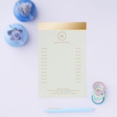 Green Gold Stripe Monogramm Circle Flyer チラシ (シングル)