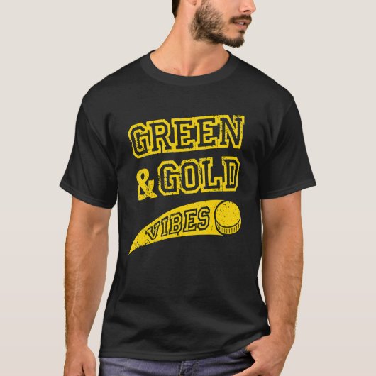 Green & Gold Vibes Hockey Team Fan_1 Tシャツ (正面)