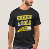 Green & Gold Vibes Hockey Team Fan Tシャツ (正面)