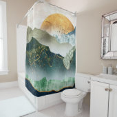 Green Golden Mountains シャワーカーテン (インサイチュ)