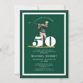 Green Golf 50th Birthday Invitation 招待状 (正面)