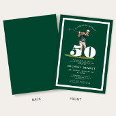 Green Golf 50th Birthday Invitation 招待状