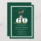Green Golf 60th Birthday Invitation 招待状 (正面/裏面)