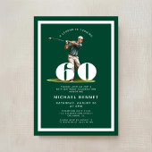 Green Golf 60th Birthday Invitation 招待状