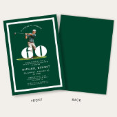 Green Golf 60th Birthday Invitation 招待状