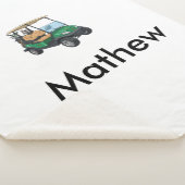 Green golf car name man sports boy gifts letter  シェルパブランケット (3/4)