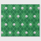 Green Golf Gift Wrapping Paper ラッピングペーパー (フラット)