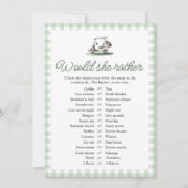 Green Golf New to the Club Would She Rather Game 招待状 (正面)