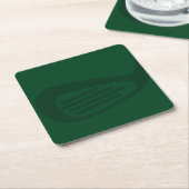 Green Golf Paper Coaster スクエアペーパーコースター (アングル)