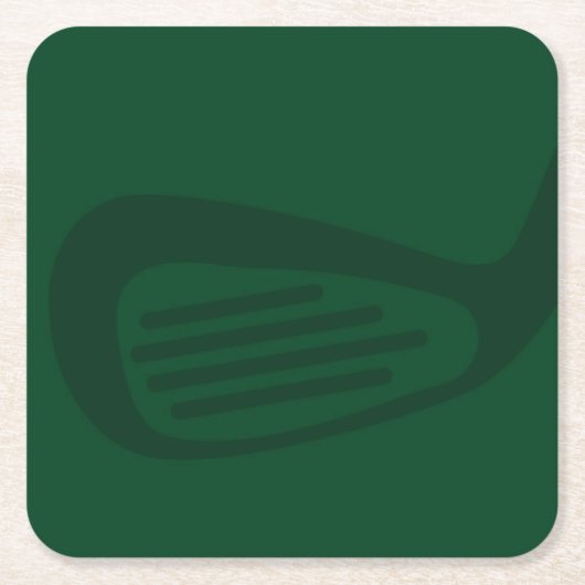 Green Golf Paper Coaster スクエアペーパーコースター (正面)