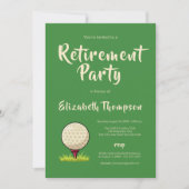 Green Golf Themed Retirement Party Invitation 招待状 (正面)