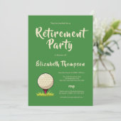 Green Golf Themed Retirement Party Invitation 招待状 (スタンド正面)