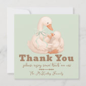 Green Goose Labor Delivery NICU Hospital Thank サンキューカード (正面)