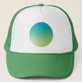 Green Gradient Circle Vignette Abstract Design キャップ (正面)