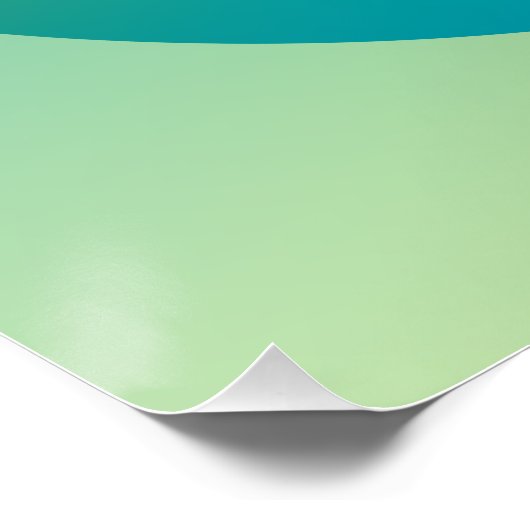 Green Gradient Circle Vignette Abstract Design ポスター (コーナー)