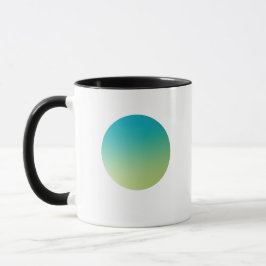 Green Gradient Circle Vignette Abstract Design マグカップ
