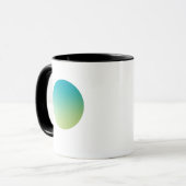Green Gradient Circle Vignette Abstract Design マグカップ (正面左)