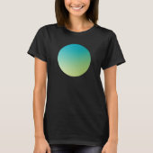 Green Gradient Circle Vignette Abstract Design Tシャツ (正面)