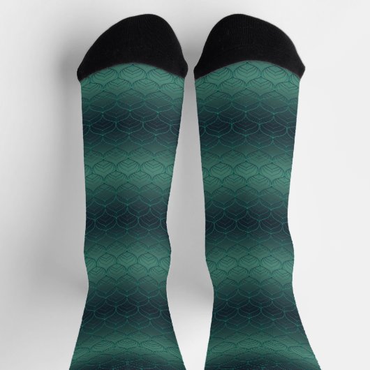 Green gradient in art deco style. ソックス (上部)