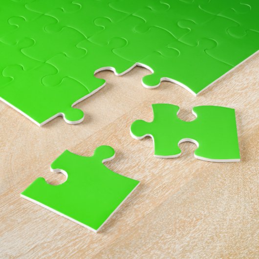 Green Gradient Ombre Vivid Modern Simple ジグソーパズル (側面)