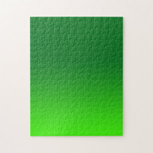 Green Gradient Ombre Vivid Modern Simple ジグソーパズル