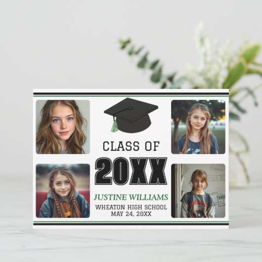 Green Graduation  Announcement 案内状 (スタンド正面)