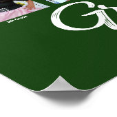 Green Graduation K–12 Photo Collage Script Modern ポスター (角)
