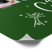 Green Graduation K–12 Photo Collage White Doodles ポスター (角)