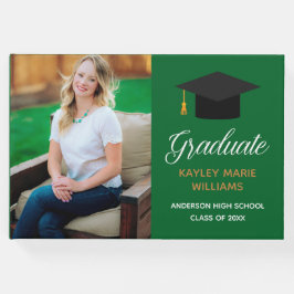 Green Graduation Senior Photo Autograph 2025 ゲストブック