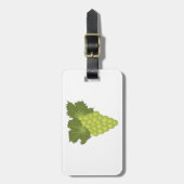 Green Grapes Vine Leaves Fresh Fruit ラゲッジタグ (正面縦)