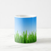 Green Grass And Sky Banner コーヒーマグカップ (中央)