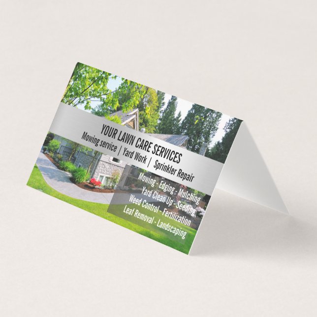 Green Grass Mowing Yarn Care Gardenin (正面)