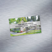 Green Grass Mowing Yarn Care Gardenin マグネット名刺 (インサイチュ)