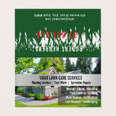 Green Grass Mowing Yarn Care Gardenin 名刺 (外部フラット)