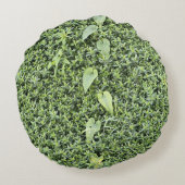 Green Grass Round Pillow - Bring the Outdoors In ラウンドクッション (裏面)