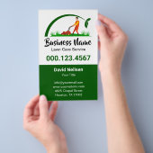 Green Grass Simple Lawn Care Mowing Landscaping チラシ (ハンドル)