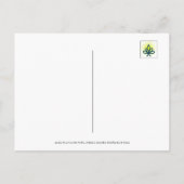 Green Grass With Dew Drops Reflecting Earth ポストカード (裏面)