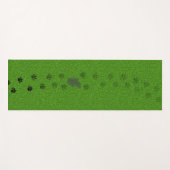 Green grass with dog paw prints and a pee stain ヨガマット (正面(横))