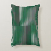 Green, Gray, Black, White Stripes アクセントクッション (正面(垂直))
