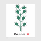 Green Greenery Branch Cutom Cut Transparent シール (シート)