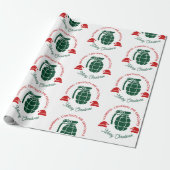 Green Grenade Christmas Wrapping Paper ラッピングペーパー (アンロールド)