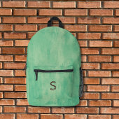 Green Grunge Aesthetic プリントバックパック