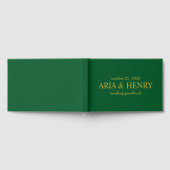 Green Guestbook • Modern Wedding Guest Book • Trad ゲストブック (全面)