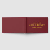 Green Guestbook • Modern Wedding Guest Book • Trad ゲストブック (全面)