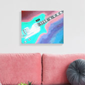 Green Guitar Canvas Print キャンバスプリント (インサイチュ (リビング))