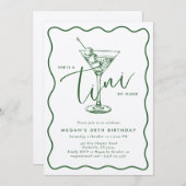 green Hand Drawn A Tini Bit Older 30’s Birthday  I 招待状 (正面/裏面)